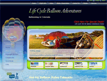 Tablet Screenshot of lifecycleballoons.com